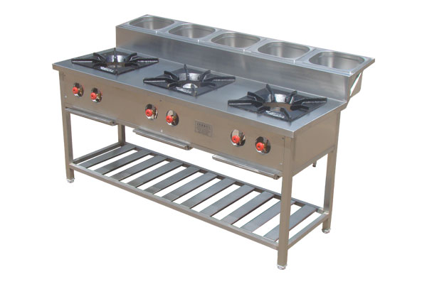 Northern Maintenance Services -three-burner-indian-gas-range-with-gn-pans